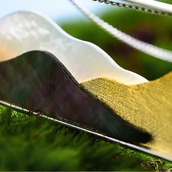 🎁 925 Silver Artisan Handmade Mother of Pearl The Zenaide Mountain Necklace - Picture 7 of 8